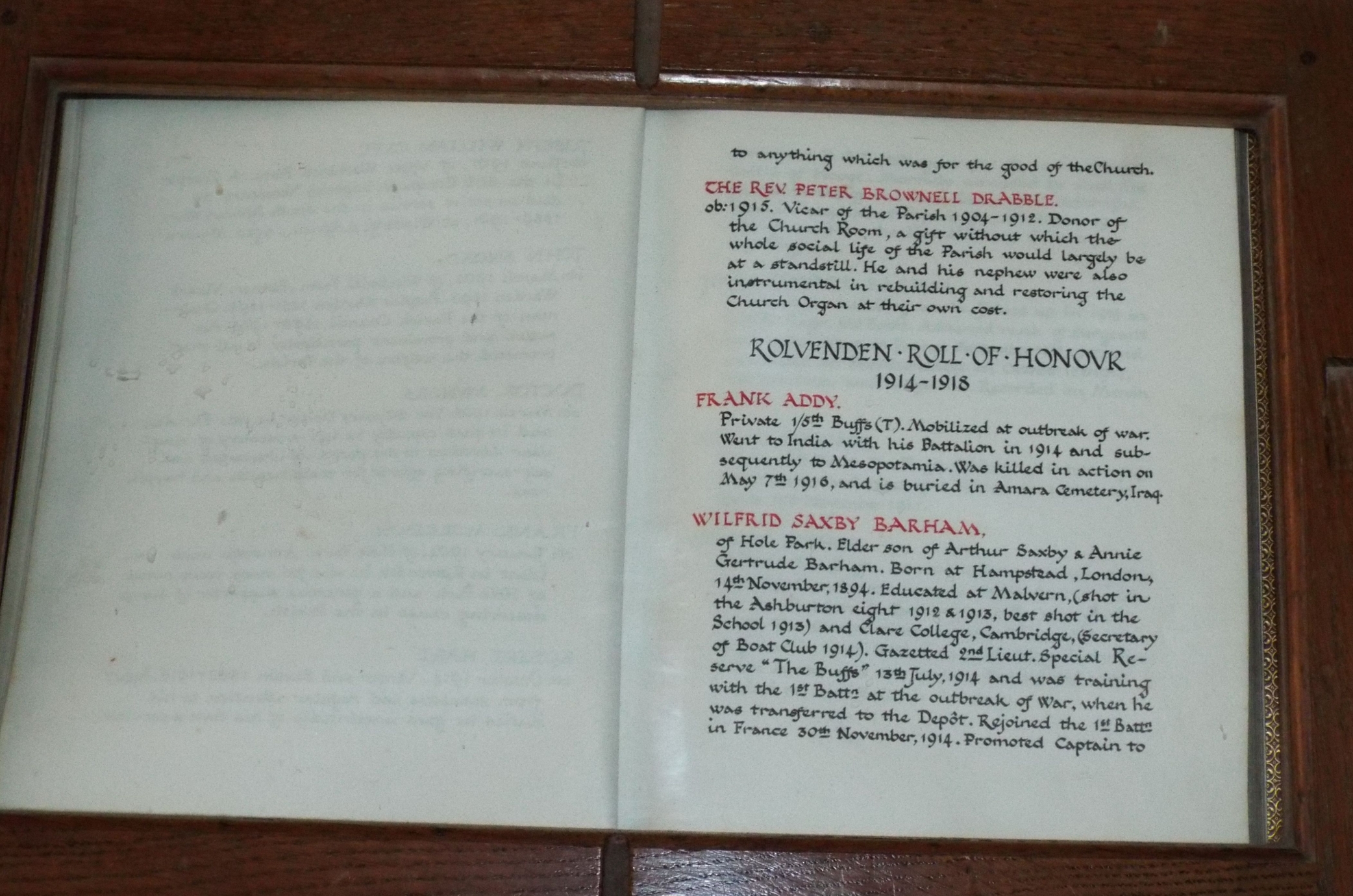 Book of Remembrance War Memorials Online